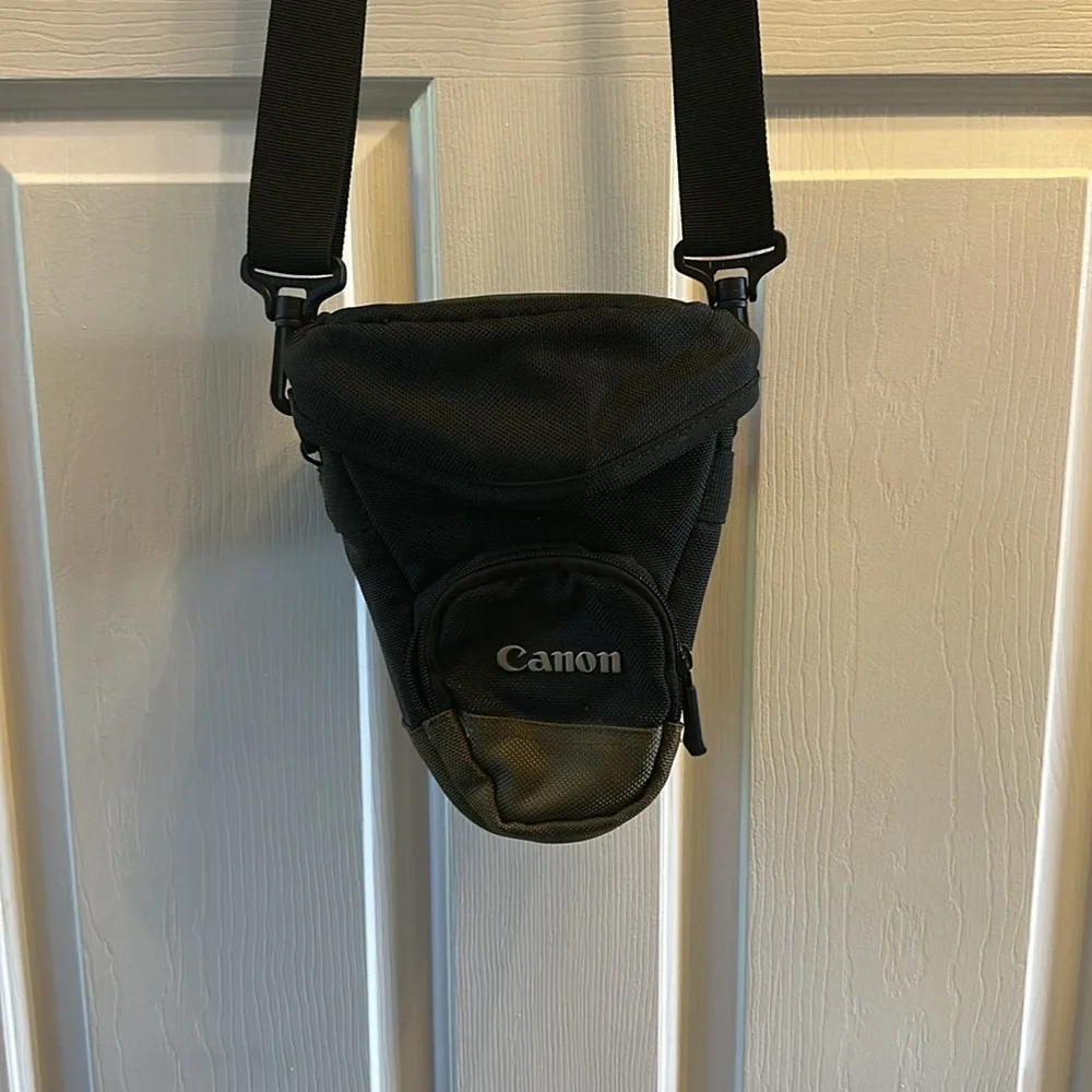 Canon Black and Brown Messenger Bag